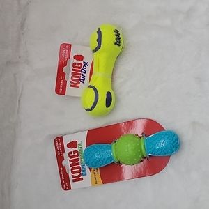 Kong Air Dog Dumbell and Core Strength Bow Tie Dog Toys